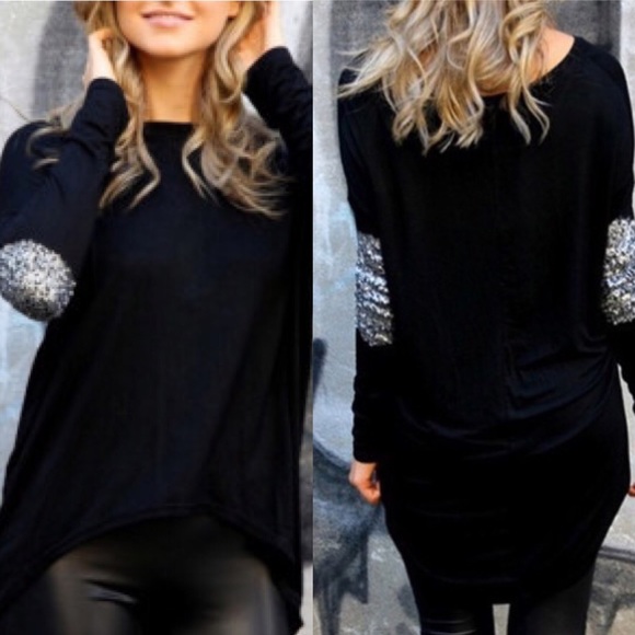 Black Hi Low Silky Soft Tee - Picture 4 of 6